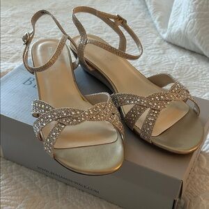 Benjamin Walk Champagne Rhinestone Sandals